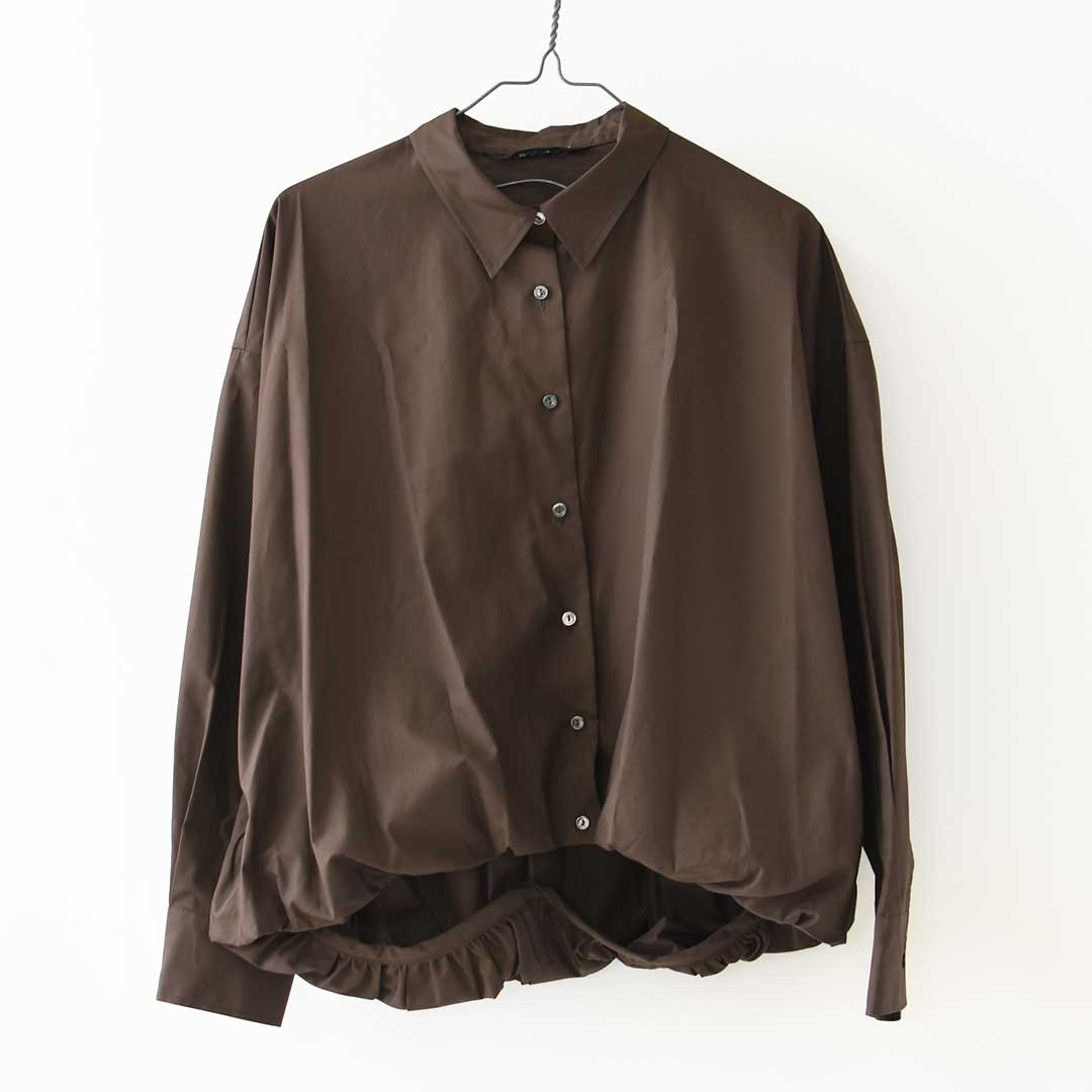 mizuiro ind [ミズイロ インド] long sleeve ballon shirt [3-230132] ロングスリーブバルーンシャツ・コットンシャツ・カジュアル・きれいめ・長袖・LADY'S [2026AW]