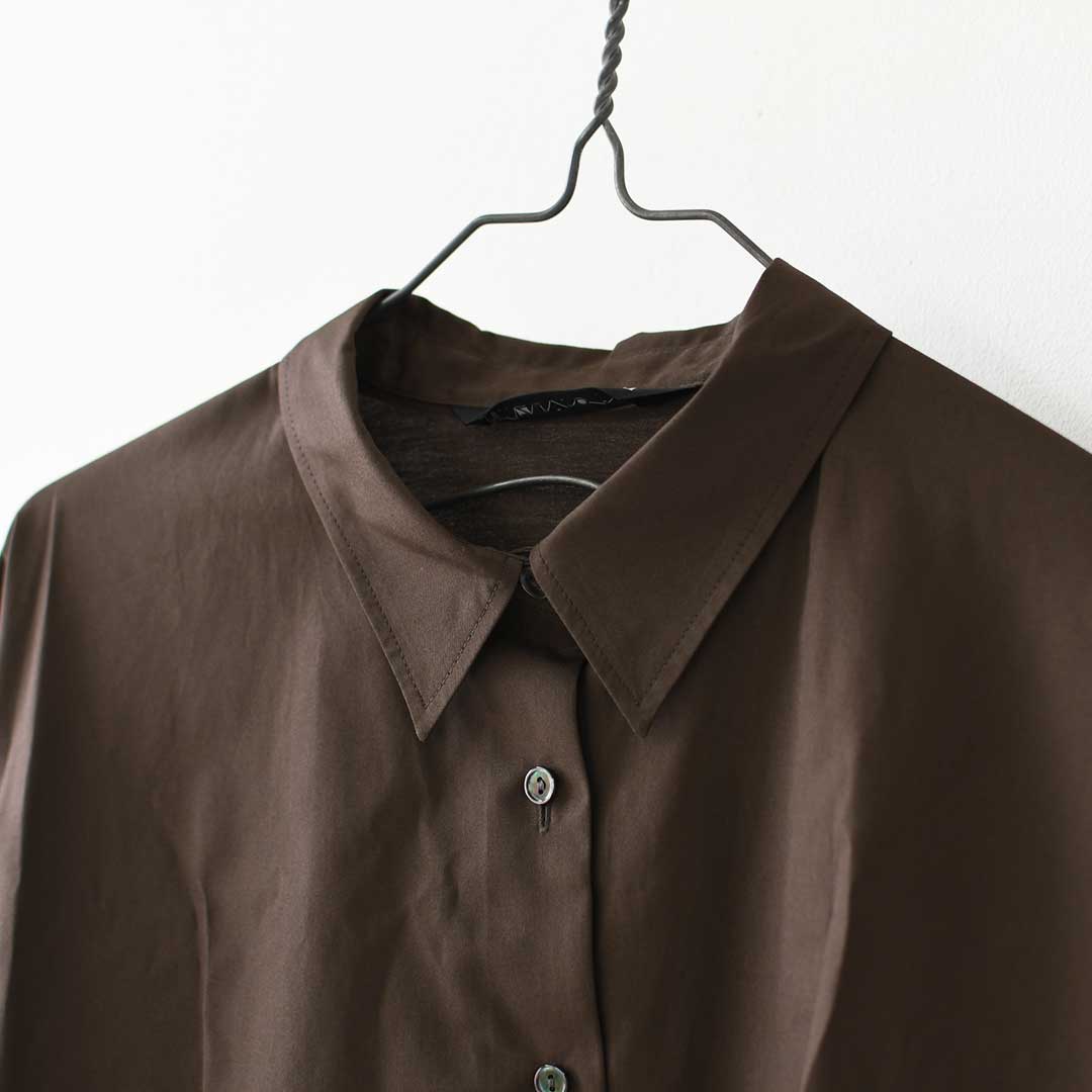 mizuiro ind [ミズイロ インド] long sleeve ballon shirt [3-230132] ロングスリーブバルーンシャツ・コットンシャツ・カジュアル・きれいめ・長袖・LADY'S [2026AW]