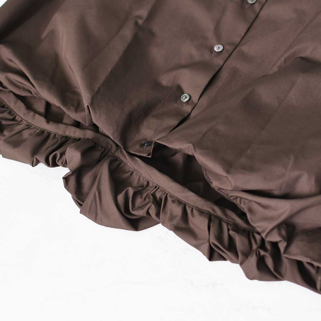mizuiro ind [ミズイロ インド] long sleeve ballon shirt [3-230132] ロングスリーブバルーンシャツ・コットンシャツ・カジュアル・きれいめ・長袖・LADY'S [2026AW]