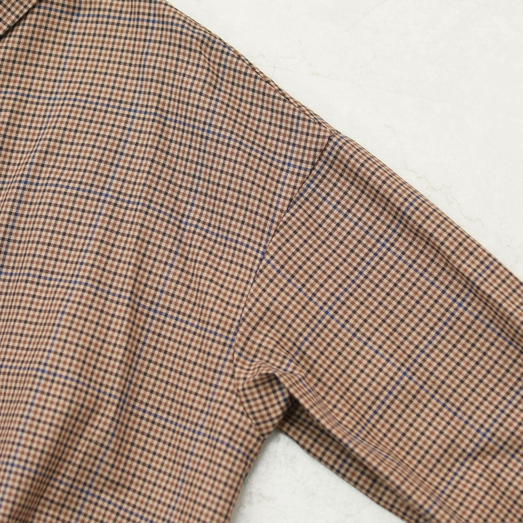 mizuiro ind [ミズイロ インド] check long slv ballon shirt [3-230124] チェックロングスリーブバルーンシャツ・レギュラーカラー・チェック・シンプル・カジュアル・LADY'S [2026AW]