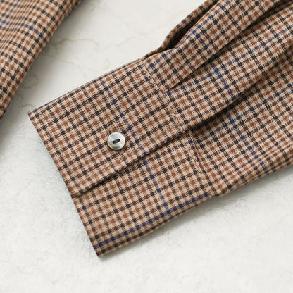 mizuiro ind [ミズイロ インド] check long slv ballon shirt [3-230124] チェックロングスリーブバルーンシャツ・レギュラーカラー・チェック・シンプル・カジュアル・LADY'S [2026AW]