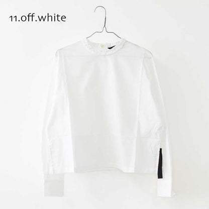 mizuiro ind [ミズイロ インド] frill collar P/O [3-230137] フリルカラープルオーバー・フリル襟・長袖・プルオーバー・無地・LADY'S [2026AW]