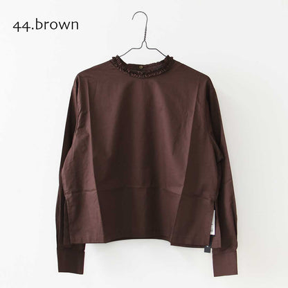 mizuiro ind [ミズイロ インド] frill collar P/O [3-230137] フリルカラープルオーバー・フリル襟・長袖・プルオーバー・無地・LADY'S [2026AW]