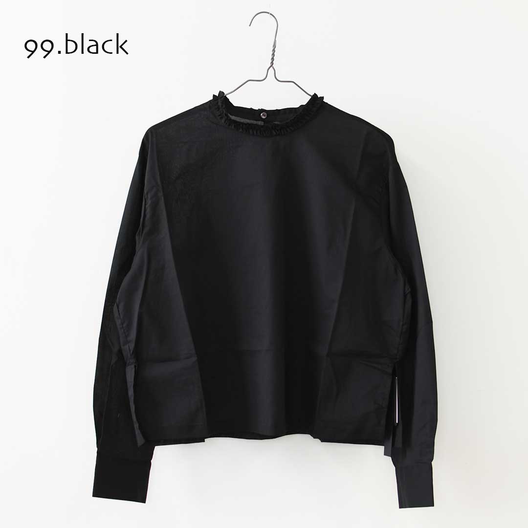 mizuiro ind [ミズイロ インド] frill collar P/O [3-230137] フリルカラープルオーバー・フリル襟・長袖・プルオーバー・無地・LADY'S [2026AW]