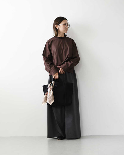 mizuiro ind [ミズイロ インド] frill collar P/O [3-230137] フリルカラープルオーバー・フリル襟・長袖・プルオーバー・無地・LADY'S [2026AW]
