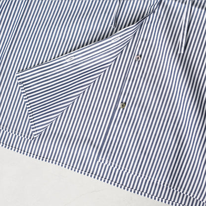 mizuiro ind [ミズイロ インド] stripe gather neck shirt [3-230138] ストライプギャザーネックシャツ・コットンシャツ・カジュアル・きれいめ・長袖・LADY'S [2026AW]
