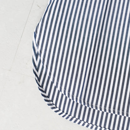 mizuiro ind [ミズイロ インド] stripe gather neck shirt [3-230138] ストライプギャザーネックシャツ・コットンシャツ・カジュアル・きれいめ・長袖・LADY'S [2026AW]