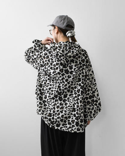 mizuiro ind [ミズイロ インド] animal print hood P/O [3-230142] アニマルプリントフードパーカー・フード・アニマル・長袖・ワイドシルエット・LADY'S [2026AW]
