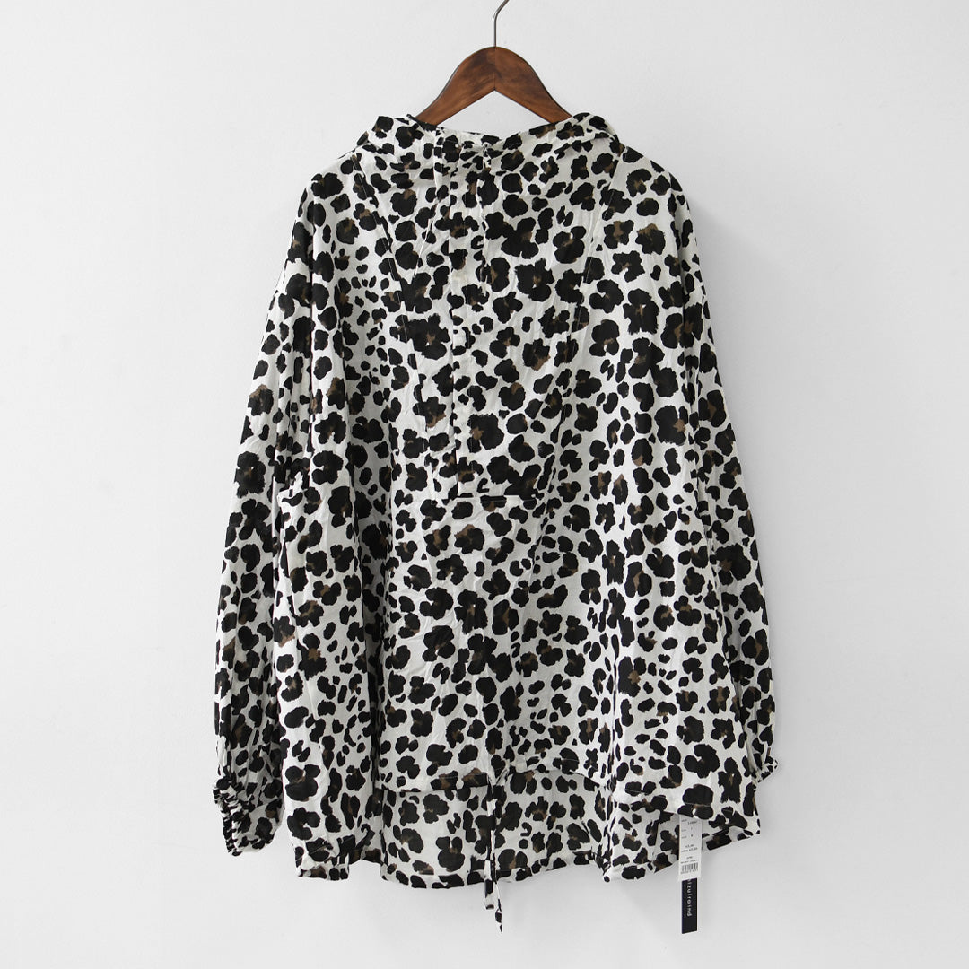 mizuiro ind [ミズイロ インド] animal print hood P/O [3-230142] アニマルプリントフードパーカー・フード・アニマル・長袖・ワイドシルエット・LADY'S [2026AW]