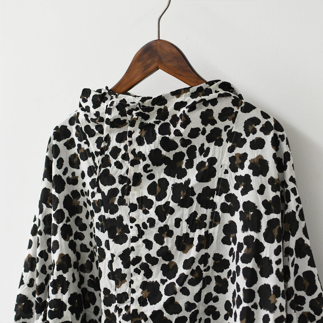 mizuiro ind [ミズイロ インド] animal print hood P/O [3-230142] アニマルプリントフードパーカー・フード・アニマル・長袖・ワイドシルエット・LADY'S [2026AW]