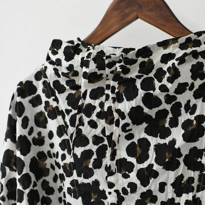 mizuiro ind [ミズイロ インド] animal print hood P/O [3-230142] アニマルプリントフードパーカー・フード・アニマル・長袖・ワイドシルエット・LADY'S [2026AW]