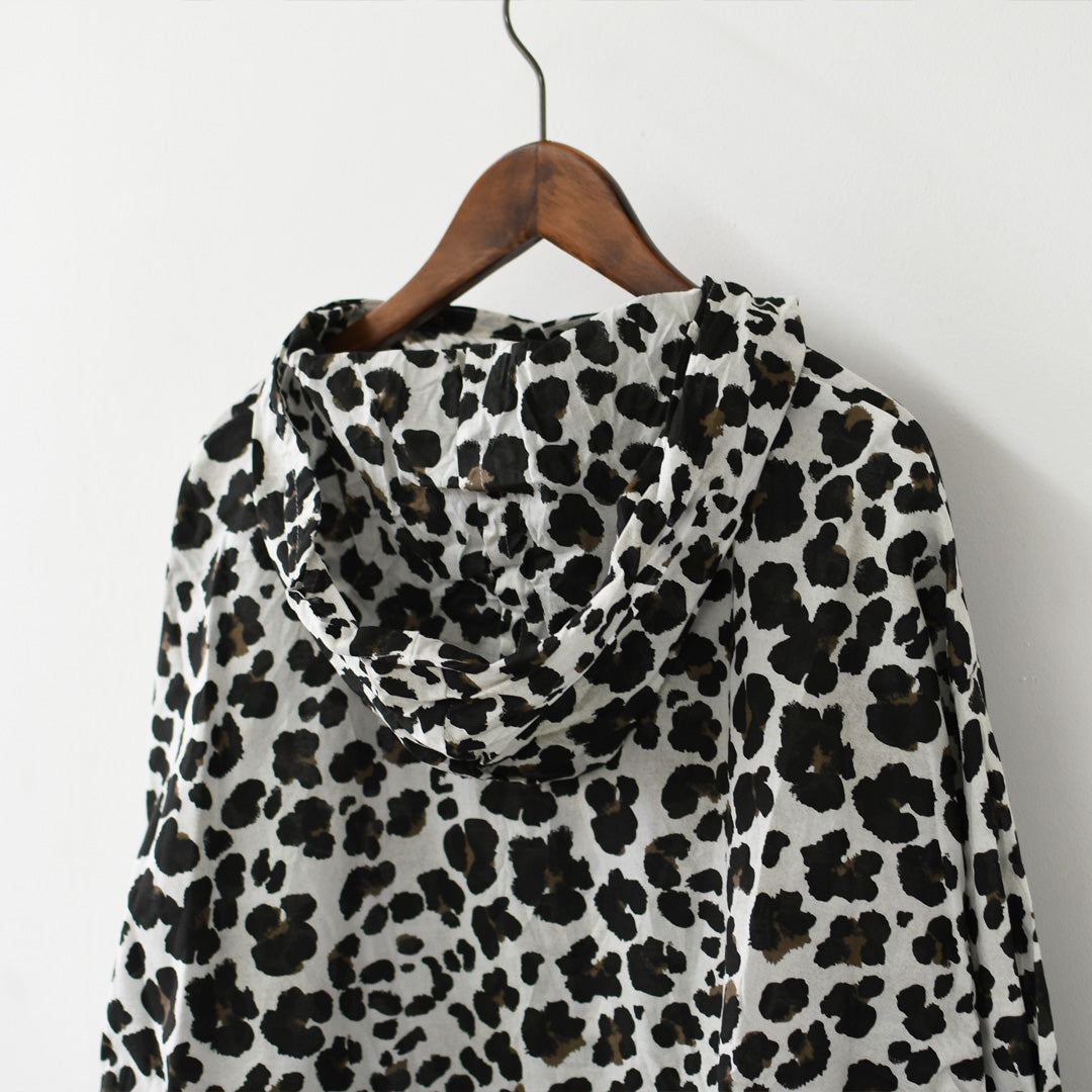 mizuiro ind [ミズイロ インド] animal print hood P/O [3-230142] アニマルプリントフードパーカー・フード・アニマル・長袖・ワイドシルエット・LADY'S [2026AW]