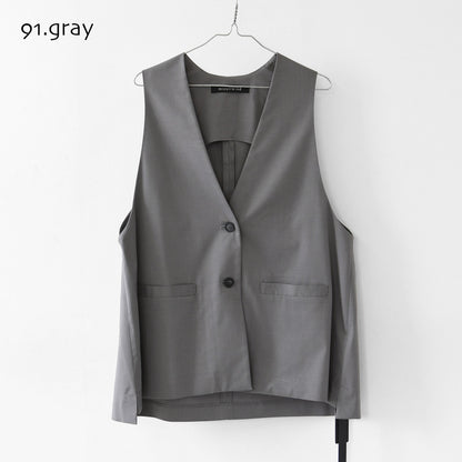 mizuiro ind [ミズイロ インド] deep V neck wide vest [3-230144] ディープ Ｖネック ワイド ベスト・LADY'S [2026AW]