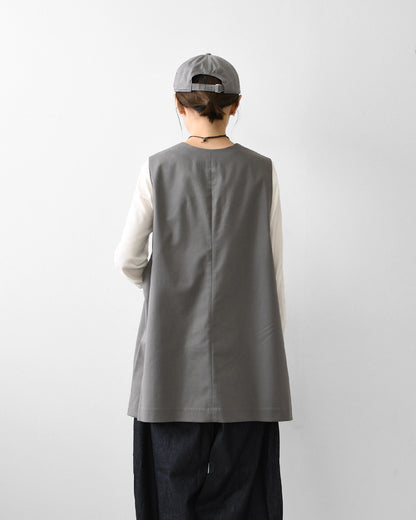 mizuiro ind [ミズイロ インド] deep V neck wide vest [3-230144] ディープ Ｖネック ワイド ベスト・LADY'S [2026AW]