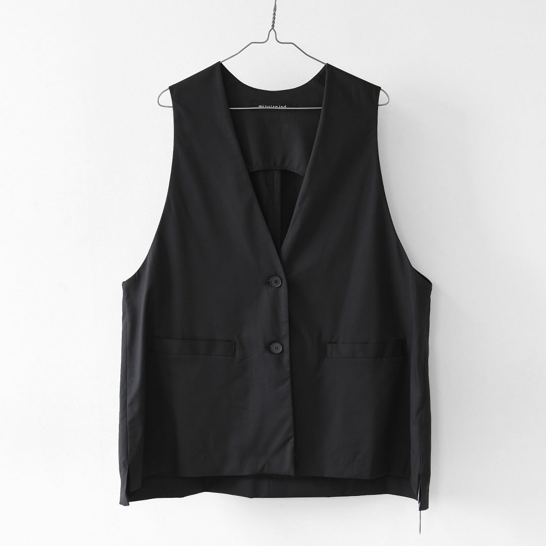 mizuiro ind [ミズイロ インド] deep V neck wide vest [3-230144] ディープ Ｖネック ワイド ベスト・LADY'S [2026AW]