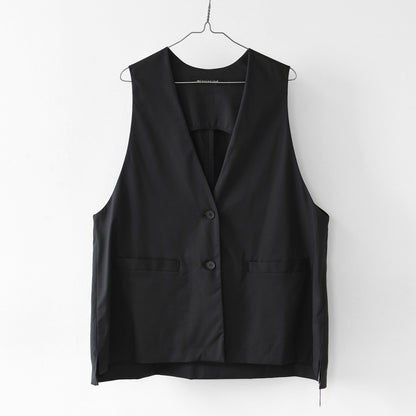 mizuiro ind [ミズイロ インド] deep V neck wide vest [3-230144] ディープ Ｖネック ワイド ベスト・LADY'S [2026AW]