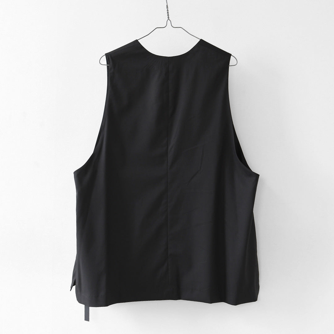 mizuiro ind [ミズイロ インド] deep V neck wide vest [3-230144] ディープ Ｖネック ワイド ベスト・LADY'S [2026AW]
