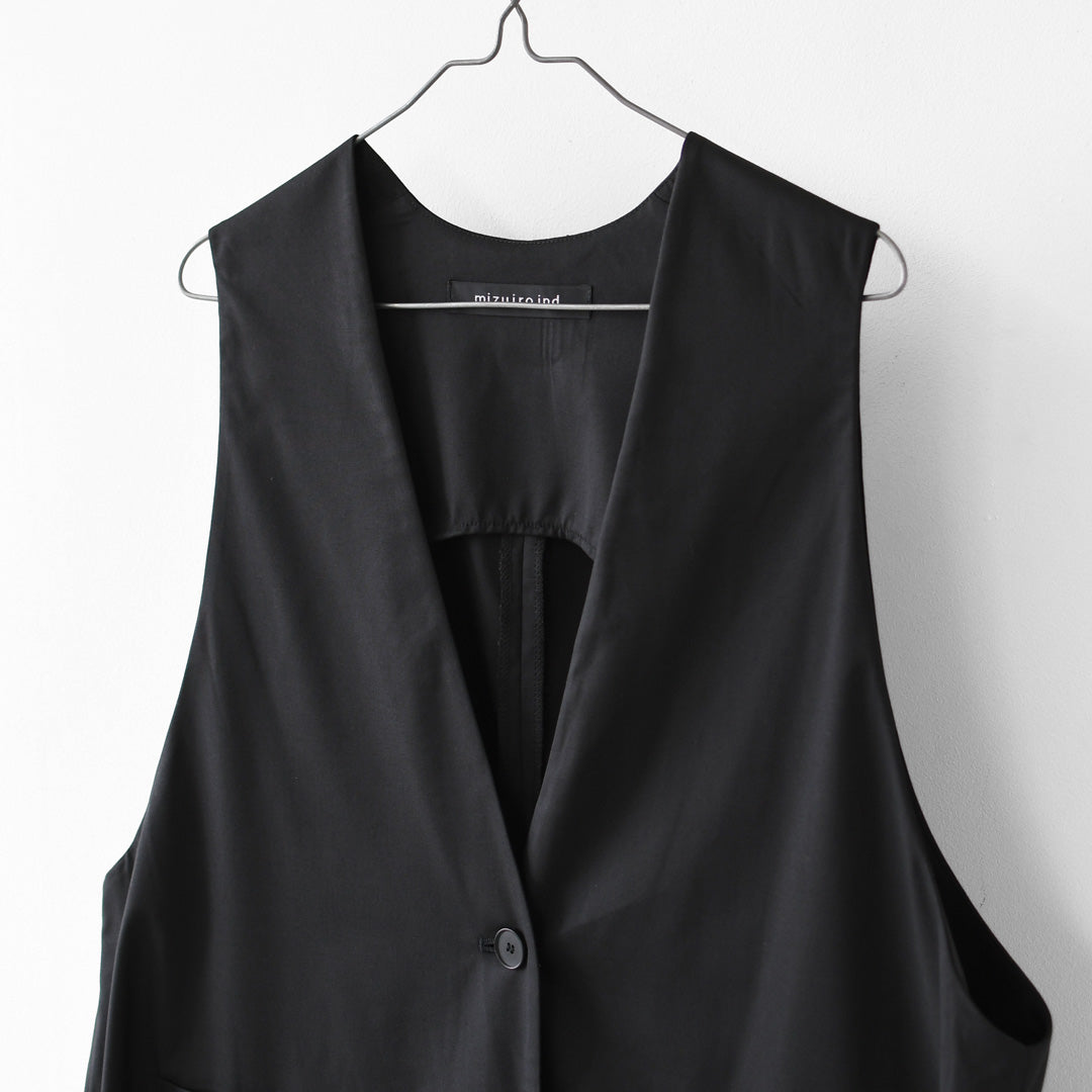 mizuiro ind [ミズイロ インド] deep V neck wide vest [3-230144] ディープ Ｖネック ワイド ベスト・LADY'S [2026AW]