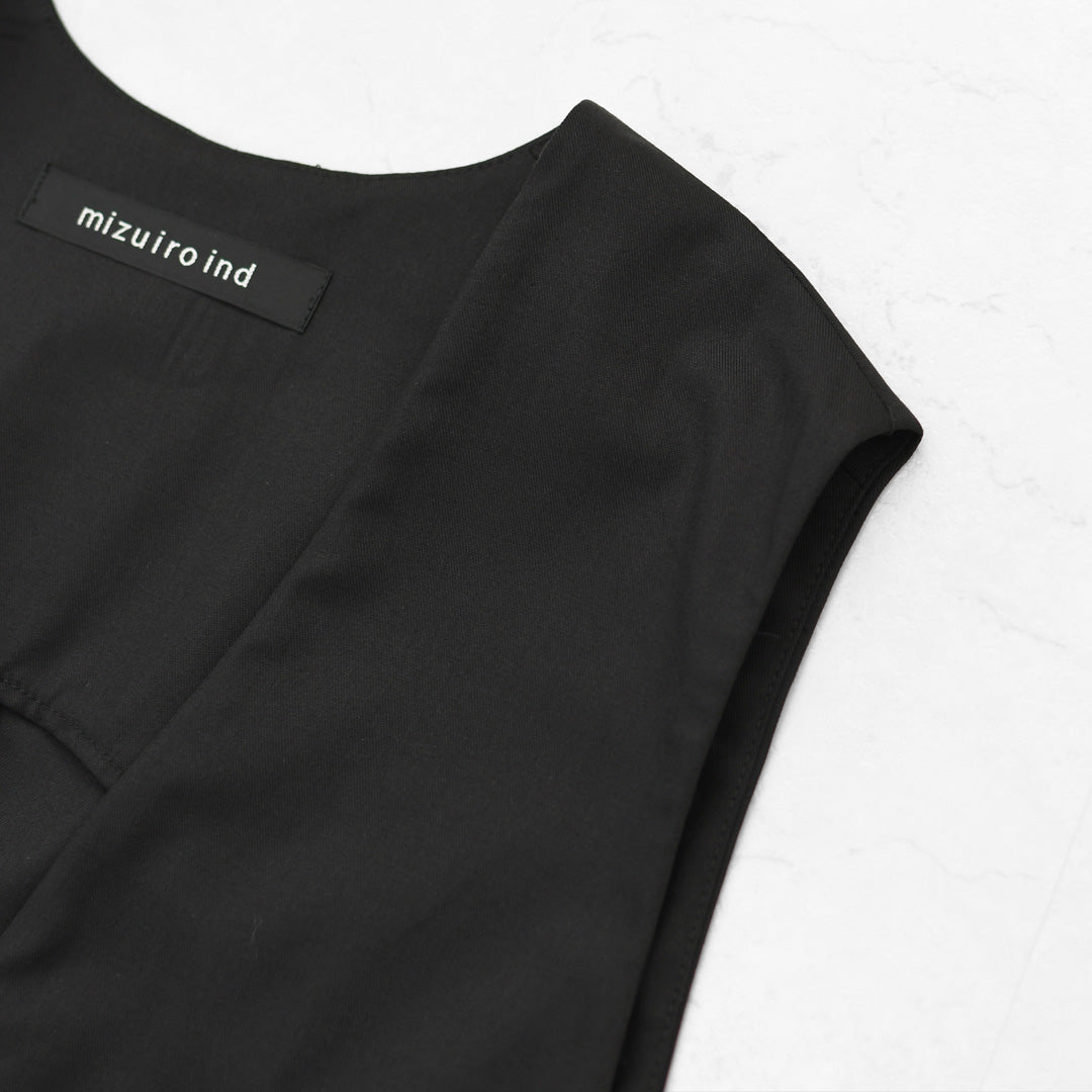 mizuiro ind [ミズイロ インド] deep V neck wide vest [3-230144] ディープ Ｖネック ワイド ベスト・LADY'S [2026AW]