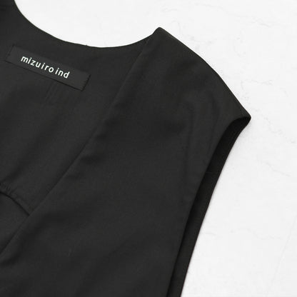 mizuiro ind [ミズイロ インド] deep V neck wide vest [3-230144] ディープ Ｖネック ワイド ベスト・LADY'S [2026AW]