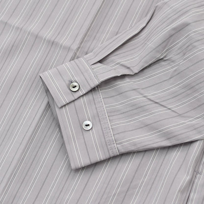mizuiro ind [ミズイロ インド] stripe box cut shirt [3-230145] ストライプ ボックス カットシャツ・レギュラーカラー・ワイドシルエット・ゆったりシルエット・LADY'S [2026AW]