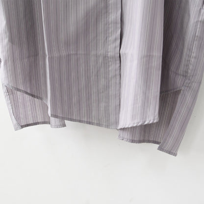 mizuiro ind [ミズイロ インド] stripe box cut shirt [3-230145] ストライプ ボックス カットシャツ・レギュラーカラー・ワイドシルエット・ゆったりシルエット・LADY'S [2026AW]