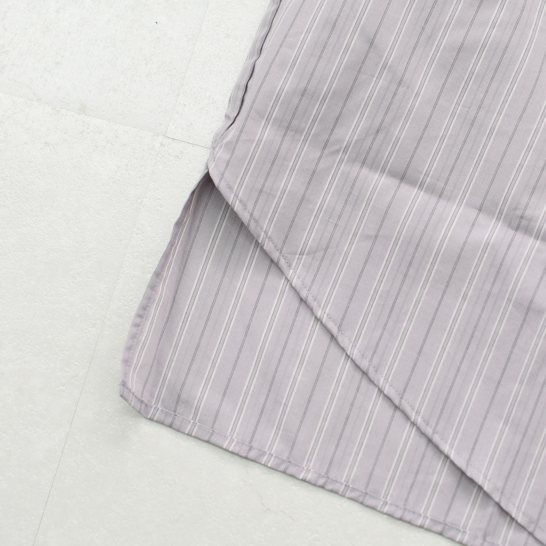 mizuiro ind [ミズイロ インド] stripe box cut shirt [3-230145] ストライプ ボックス カットシャツ・レギュラーカラー・ワイドシルエット・ゆったりシルエット・LADY'S [2026AW]