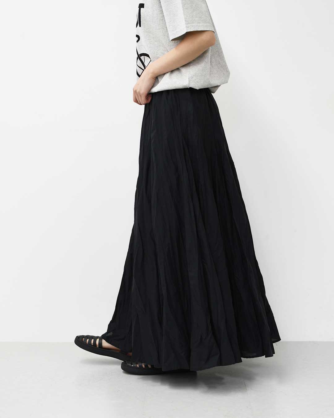 mizuiro ind [ミズイロ インド] volume flare SK [3-260010] ボリュームフレアスカート・フレアスカート・ロングスカート・コットン・LADY'S [2026AW]