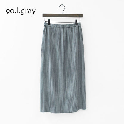 mizuiro ind [ミズイロ インド] pleats tight SK [3-260067] プリーツスカート・スカート・タイトスカート・細プリーツ・ミディ丈・LADY'S [2025AW]