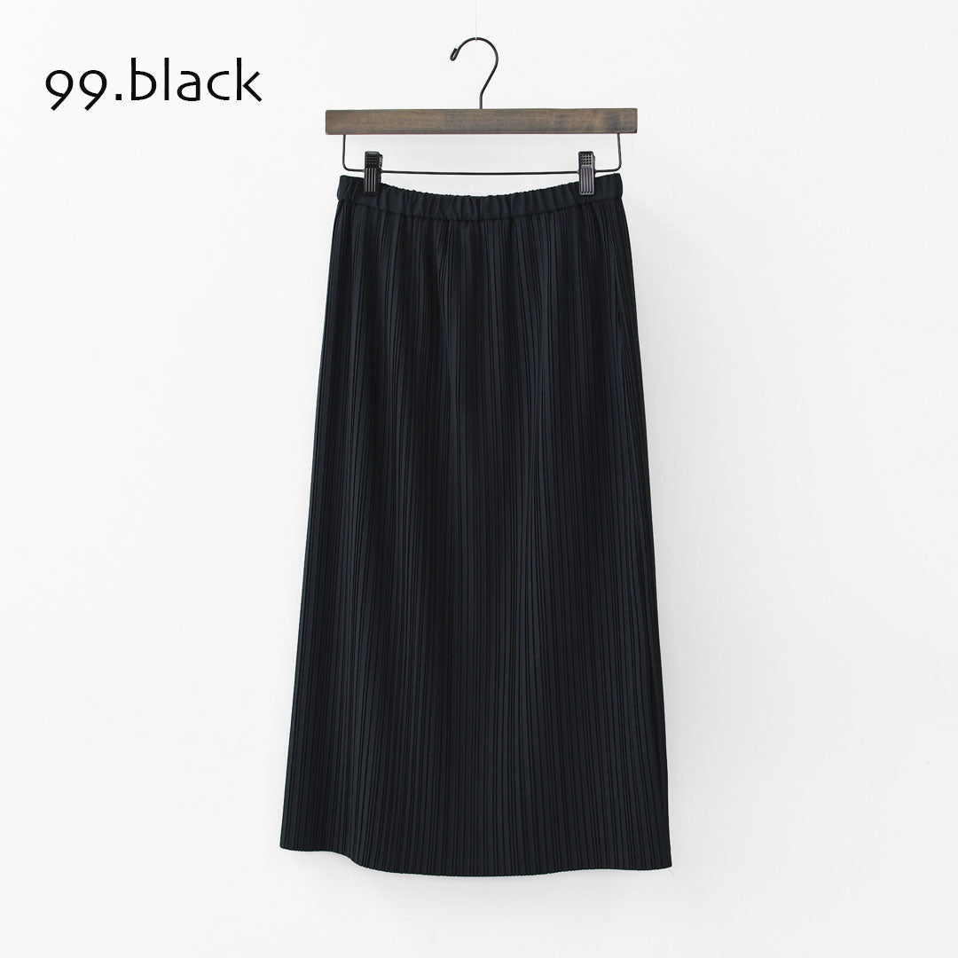 mizuiro ind [ミズイロ インド] pleats tight SK [3-260067] プリーツスカート・スカート・タイトスカート・細プリーツ・ミディ丈・LADY'S [2025AW]