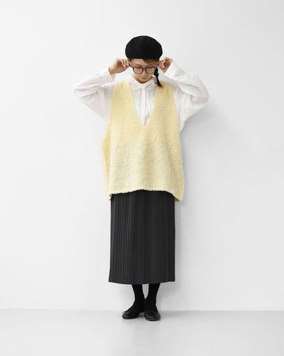 mizuiro ind [ミズイロ インド] pleats tight SK [3-260067] プリーツスカート・スカート・タイトスカート・細プリーツ・ミディ丈・LADY'S [2025AW]