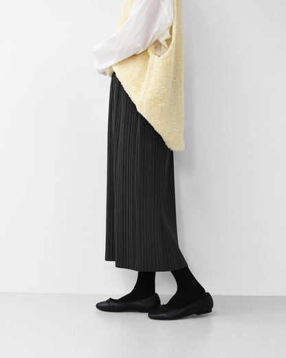 mizuiro ind [ミズイロ インド] pleats tight SK [3-260067] プリーツスカート・スカート・タイトスカート・細プリーツ・ミディ丈・LADY'S [2025AW]