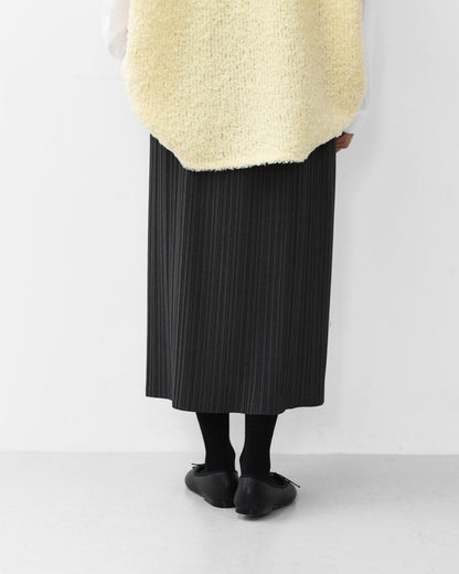 mizuiro ind [ミズイロ インド] pleats tight SK [3-260067] プリーツスカート・スカート・タイトスカート・細プリーツ・ミディ丈・LADY'S [2025AW]
