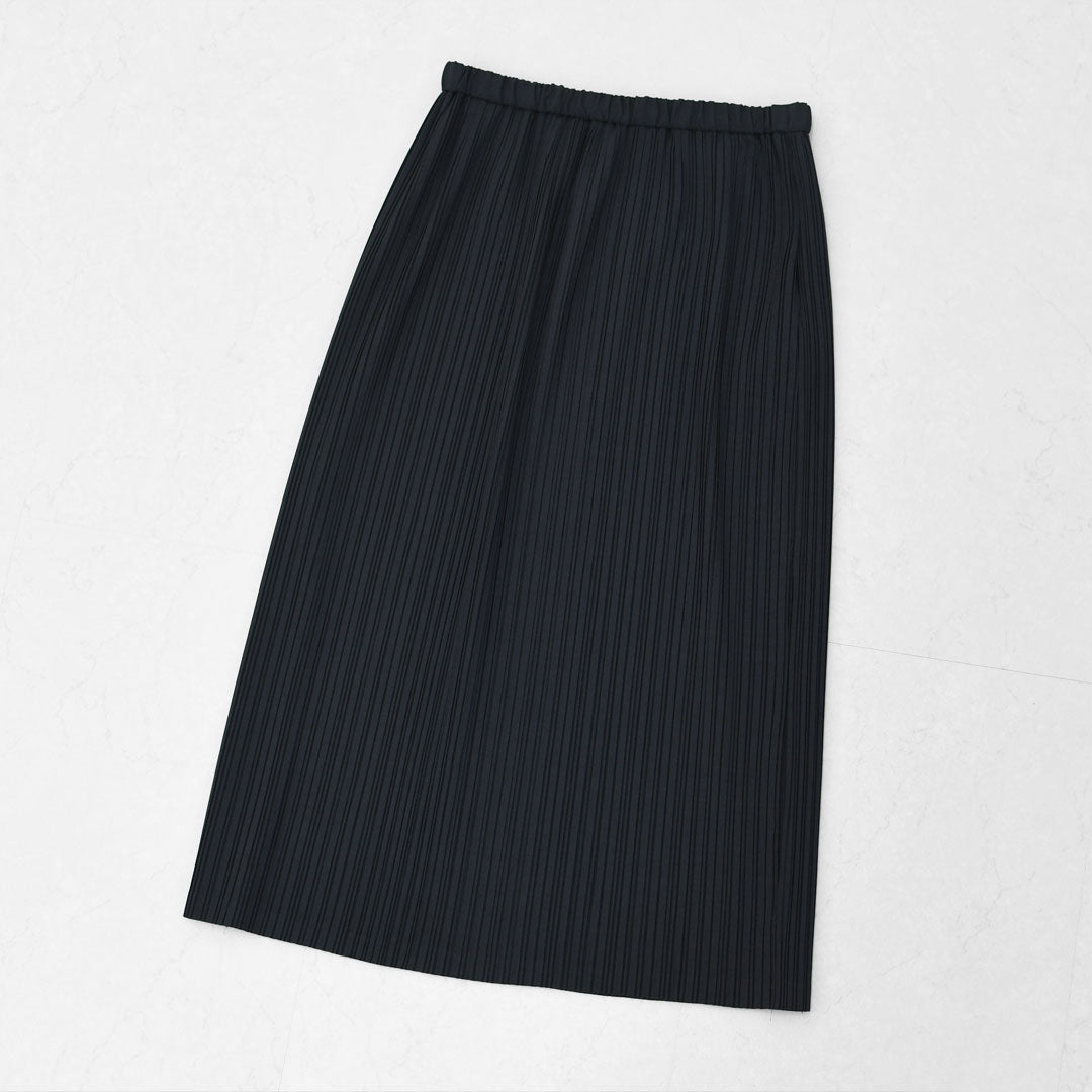 mizuiro ind [ミズイロ インド] pleats tight SK [3-260067] プリーツスカート・スカート・タイトスカート・細プリーツ・ミディ丈・LADY'S [2025AW]