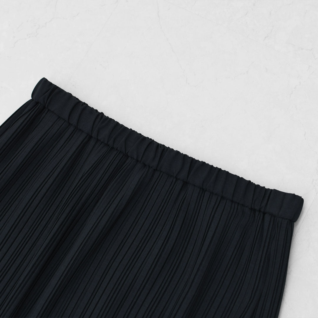 mizuiro ind [ミズイロ インド] pleats tight SK [3-260067] プリーツスカート・スカート・タイトスカート・細プリーツ・ミディ丈・LADY'S [2025AW]