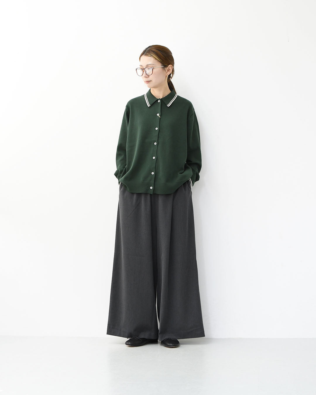 mizuiro ind [ミズイロ インド] T/R wide easy PT [3-260069] T/Rワイドイージーパンツ・ワイドパンツ・イージーパンツ・ルーズシルエット・LADY'S [2025AW]