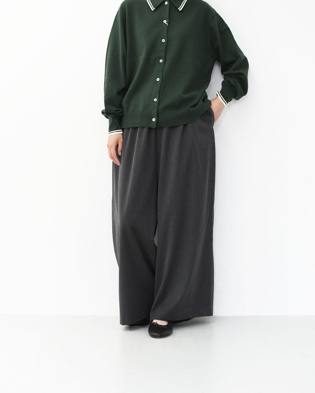 mizuiro ind [ミズイロ インド] T/R wide easy PT [3-260069] T/Rワイドイージーパンツ・ワイドパンツ・イージーパンツ・ルーズシルエット・LADY'S [2025AW]