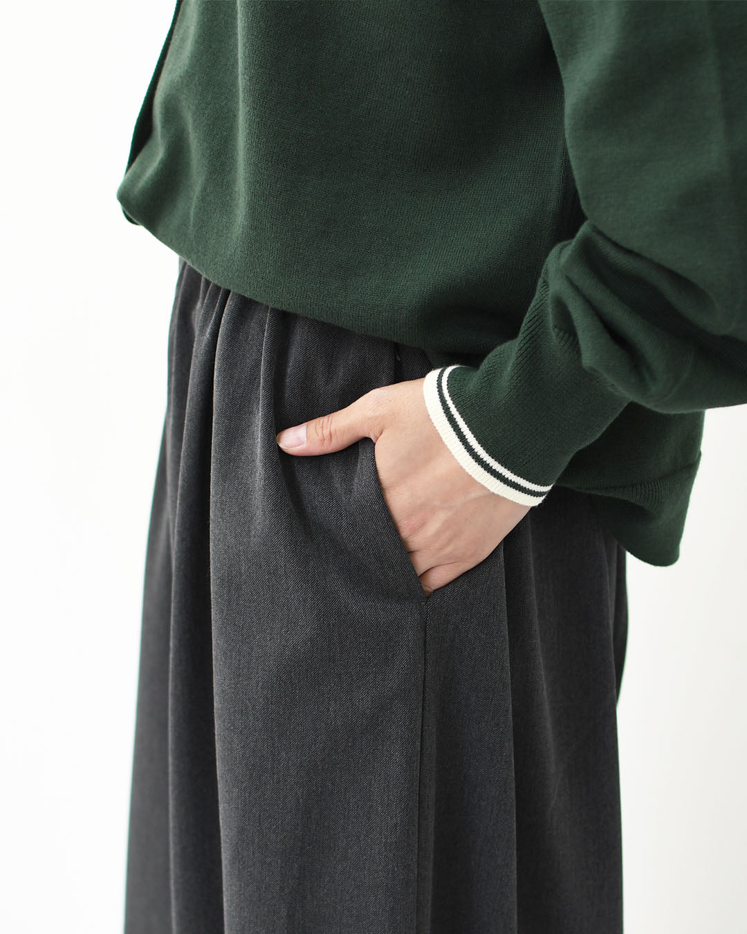 mizuiro ind [ミズイロ インド] T/R wide easy PT [3-260069] T/Rワイドイージーパンツ・ワイドパンツ・イージーパンツ・ルーズシルエット・LADY'S [2025AW]