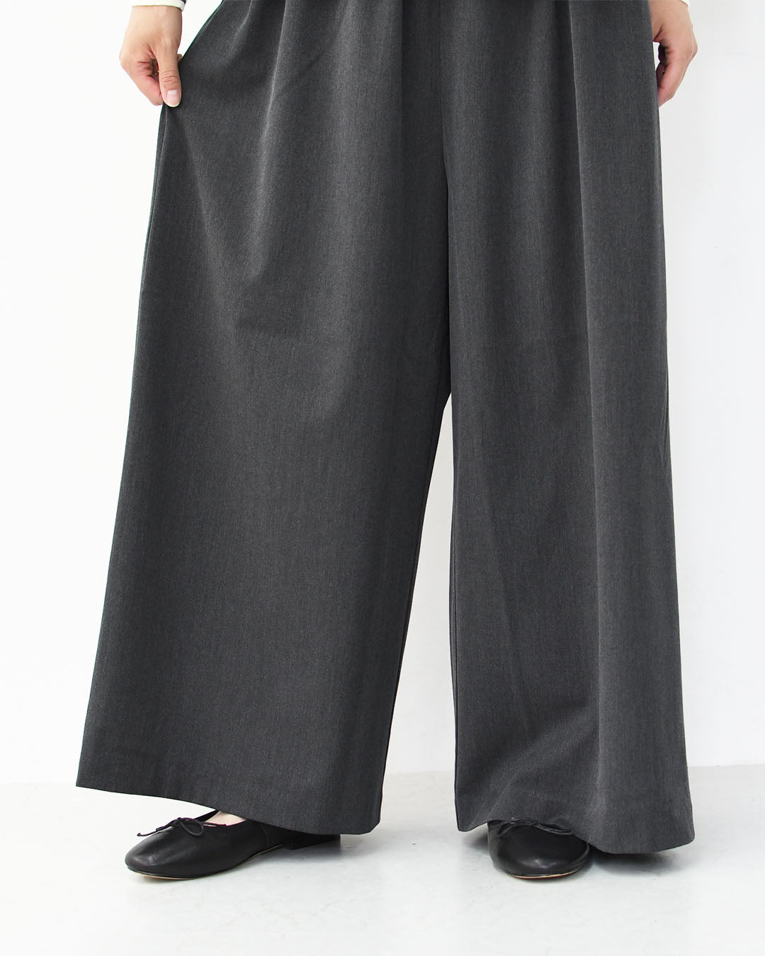 mizuiro ind [ミズイロ インド] T/R wide easy PT [3-260069] T/Rワイドイージーパンツ・ワイドパンツ・イージーパンツ・ルーズシルエット・LADY'S [2025AW]