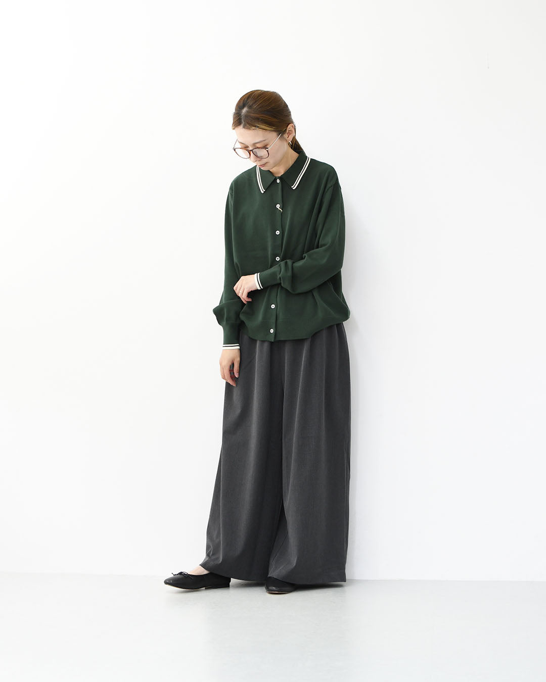 mizuiro ind [ミズイロ インド] T/R wide easy PT [3-260069] T/Rワイドイージーパンツ・ワイドパンツ・イージーパンツ・ルーズシルエット・LADY'S [2025AW]