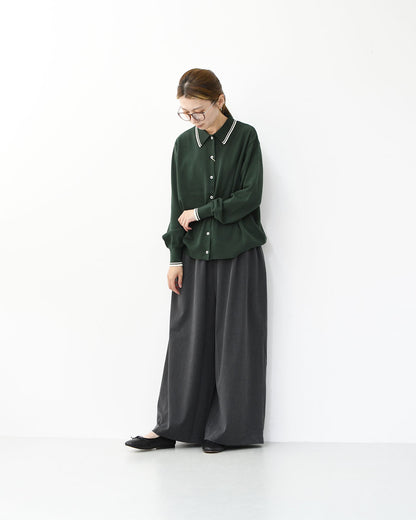 mizuiro ind [ミズイロ インド] T/R wide easy PT [3-260069] T/Rワイドイージーパンツ・ワイドパンツ・イージーパンツ・ルーズシルエット・LADY'S [2025AW]