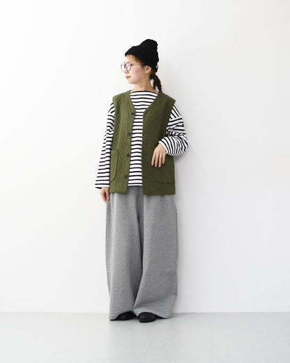 mizuiro ind [ミズイロ インド] sweat wide easy PT [3-260073] スウェットワイドイージーパンツ・イージーパンツ・スウェットパンツ・ワイドパンツ・カジュアル・LADY'S [2025AW]