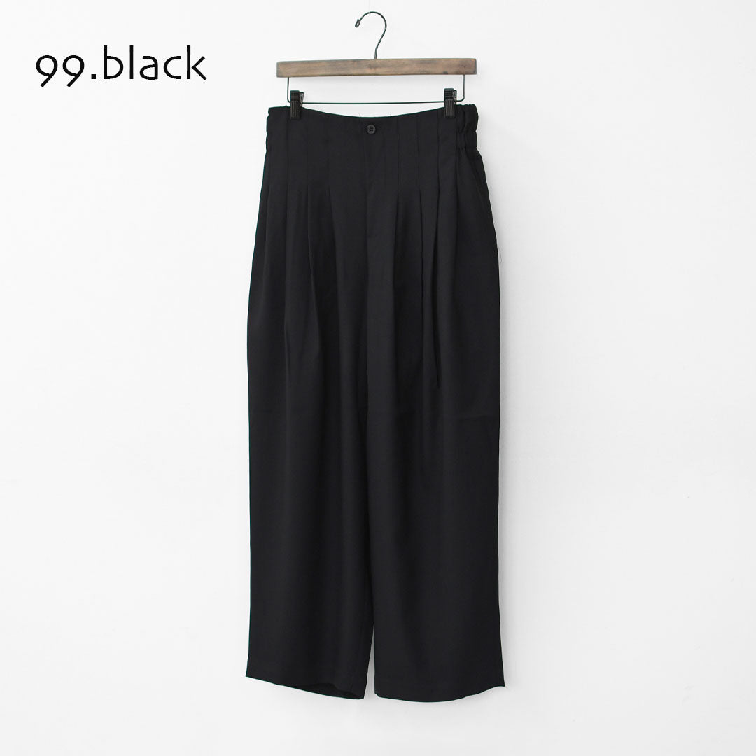 mizuiro ind [ミズイロ インド] high waist tuck PT [3-260077] ハイウエストタックパンツ [2025AW]