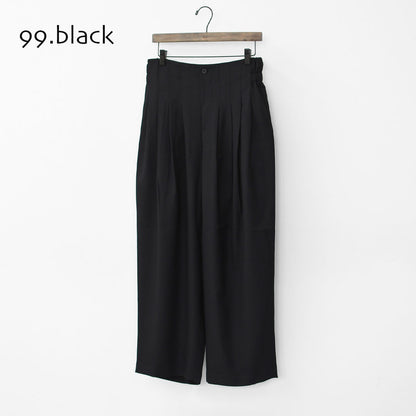 mizuiro ind [ミズイロ インド] high waist tuck PT [3-260077] ハイウエストタックパンツ [2025AW]