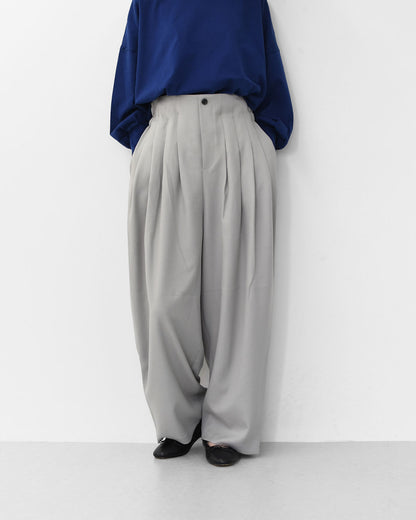 mizuiro ind [ミズイロ インド] high waist tuck PT [3-260077] ハイウエストタックパンツ [2025AW]