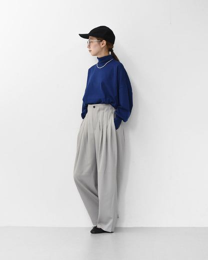 mizuiro ind [ミズイロ インド] high waist tuck PT [3-260077] ハイウエストタックパンツ [2025AW]