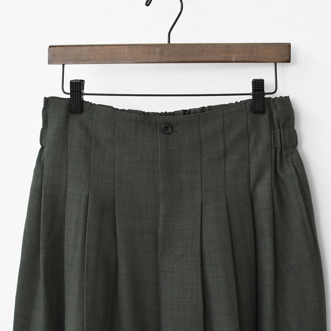 mizuiro ind [ミズイロ インド] high waist tuck PT [3-260077] ハイウエストタックパンツ [2025AW]