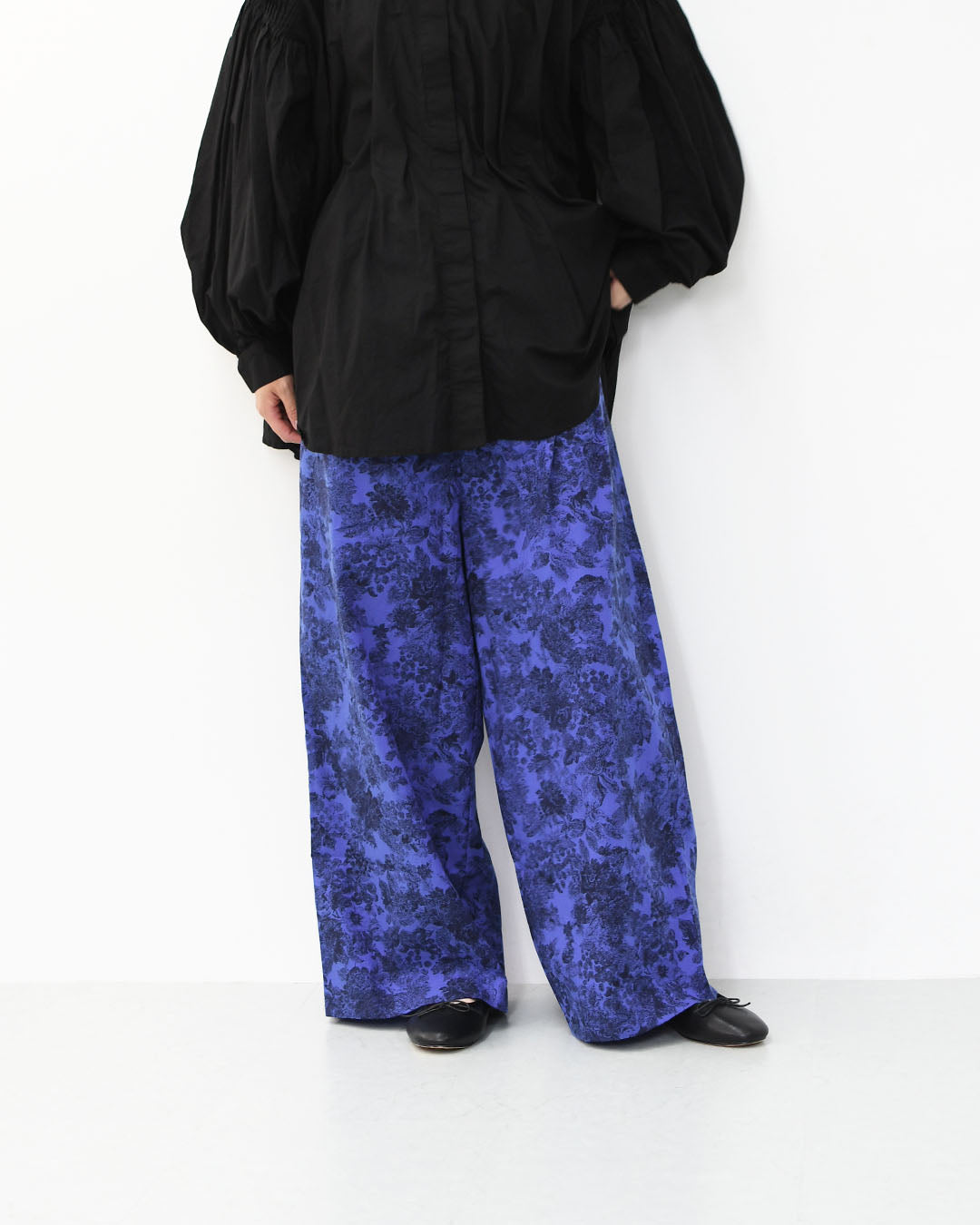 mizuiro ind [ミズイロ インド] print easy PT [3-260079] プリントイージーパンツ・プリントパンツ・ワイドパンツ・ルーズシルエット・LADY'S [2025AW]