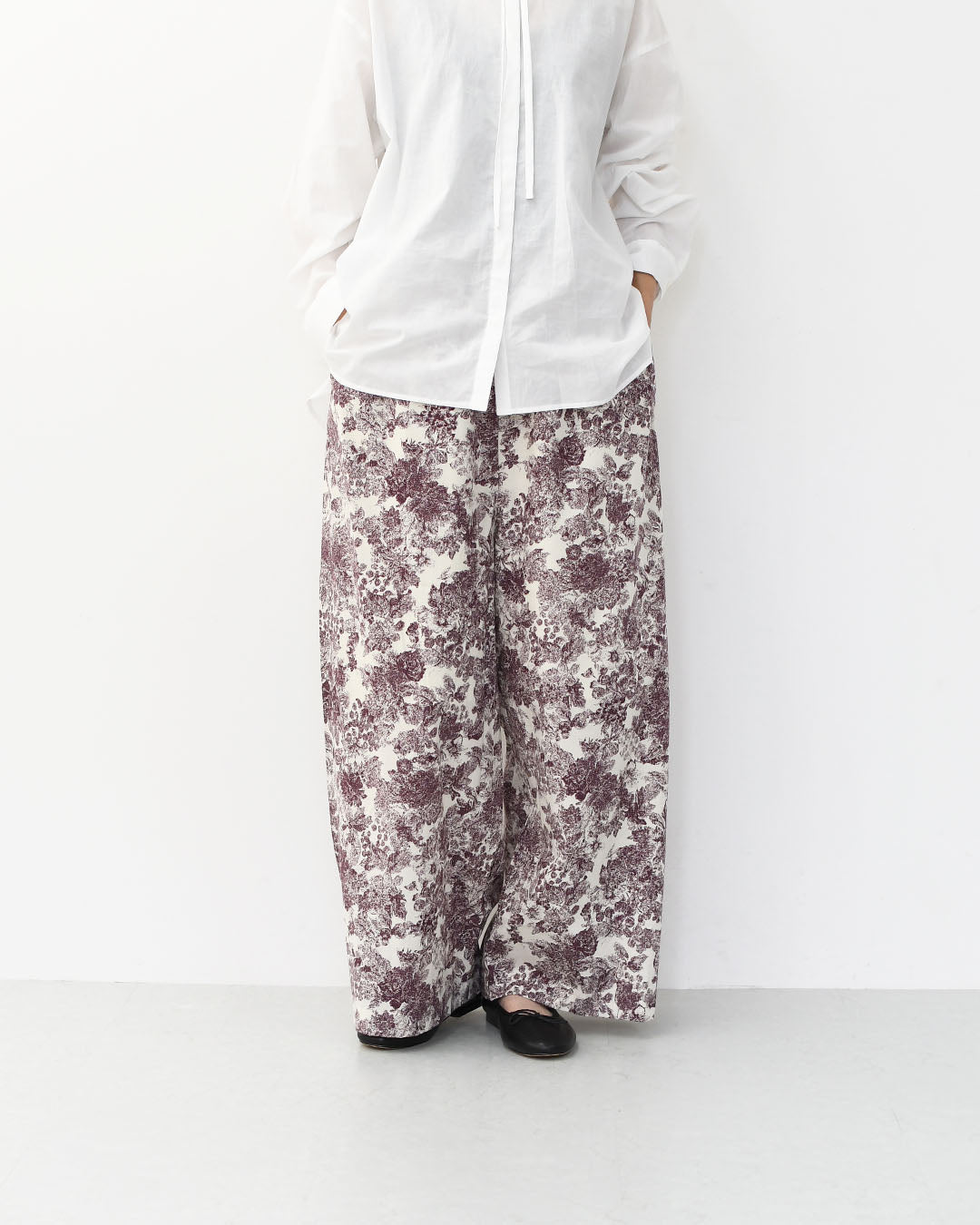 mizuiro ind [ミズイロ インド] print easy PT [3-260079] プリントイージーパンツ・プリントパンツ・ワイドパンツ・ルーズシルエット・LADY'S [2025AW]