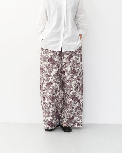 mizuiro ind [ミズイロ インド] print easy PT [3-260079] プリントイージーパンツ・プリントパンツ・ワイドパンツ・ルーズシルエット・LADY'S [2025AW]